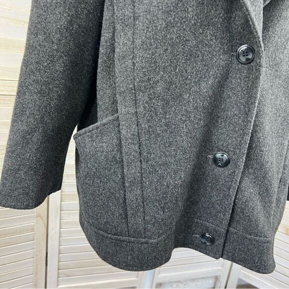 Mackintosh Vintage Gray Wool Pea Coat 14 Large - Picture 8 of 16